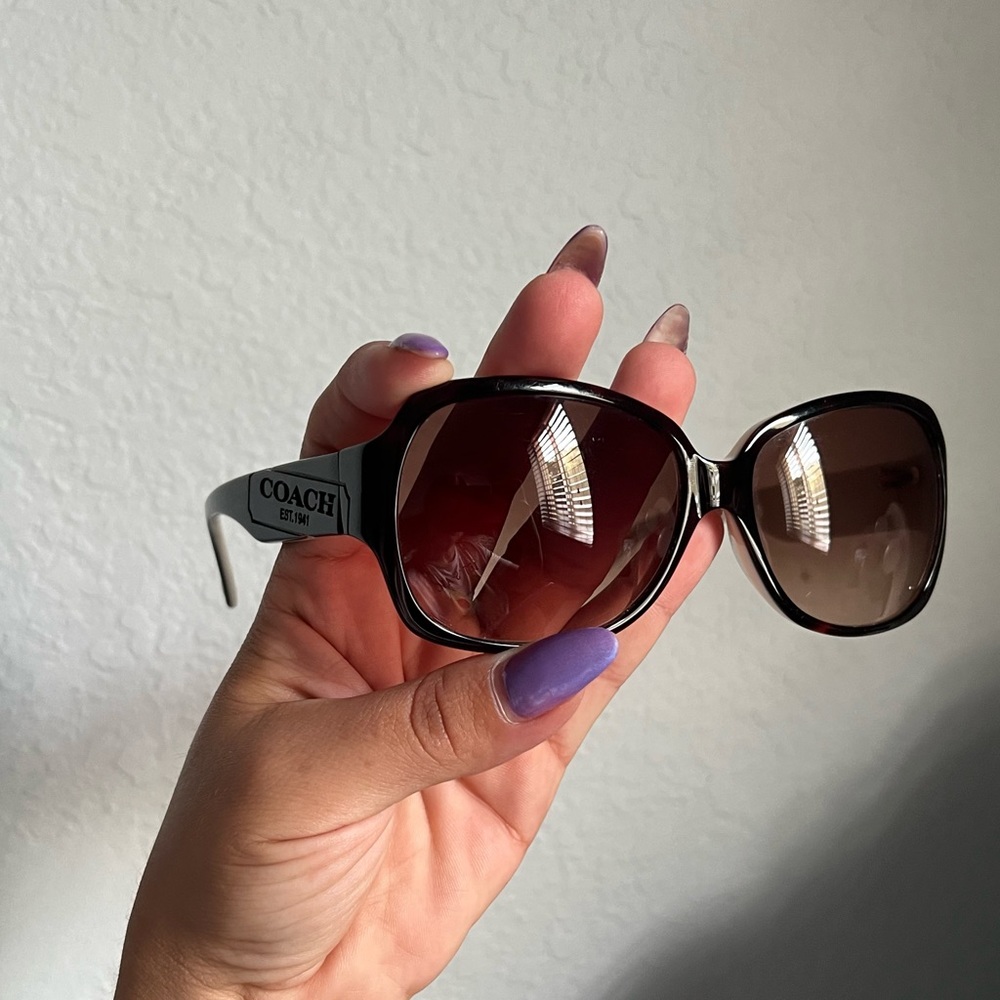 No case, good condition tortoise finish coach sunglasses